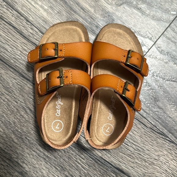 Cat & Jack Reagan toddler sandals size 7 toddler cognac color gently used - Picture 5 of 6
